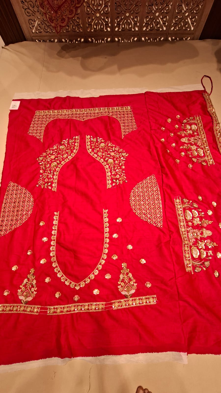 Fuchsia Pink Heavily Embroidered Unstitched Lehenga Choli.