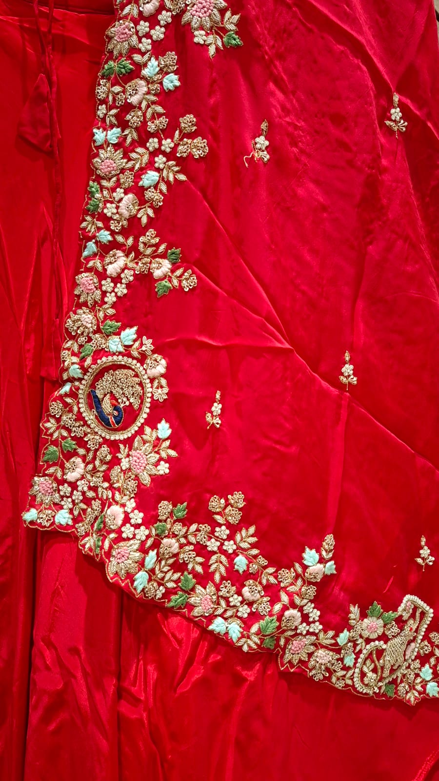 Elegant Crimson Red Bridal Lehenga Set