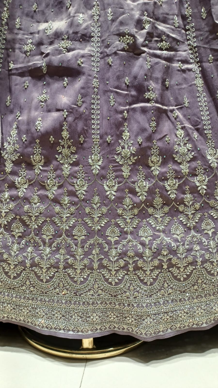Orchid Grace Heavily Embroidered Kalidar Anarkali Gown